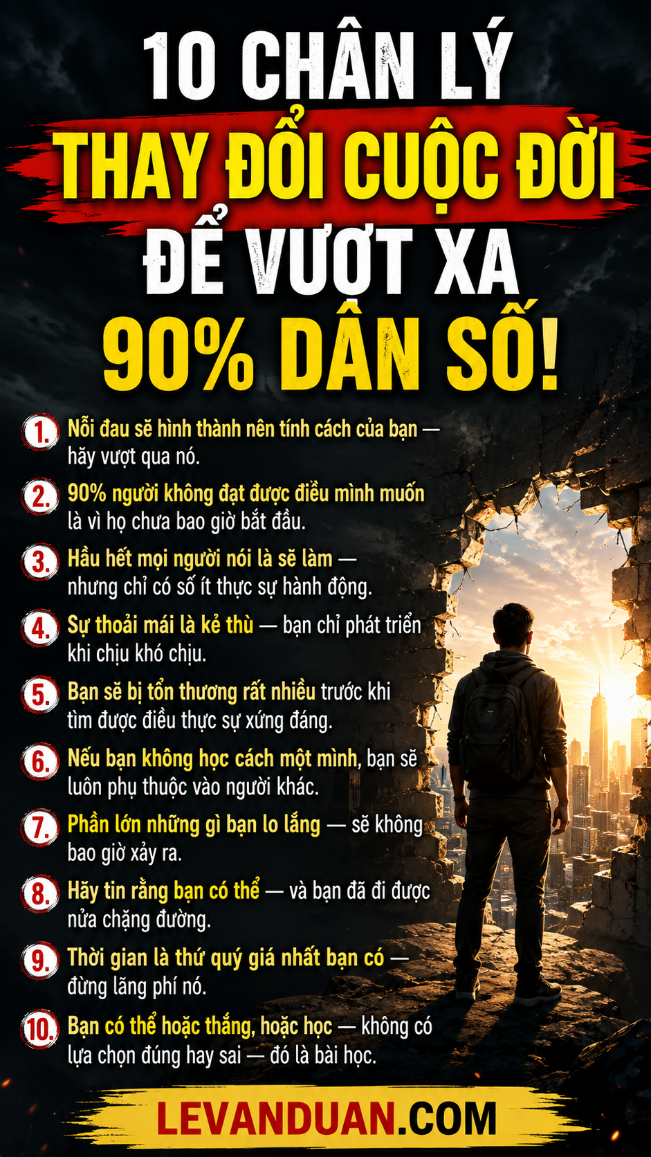 10 chân lý thay đổi cuộc đời để vượt xa số đông